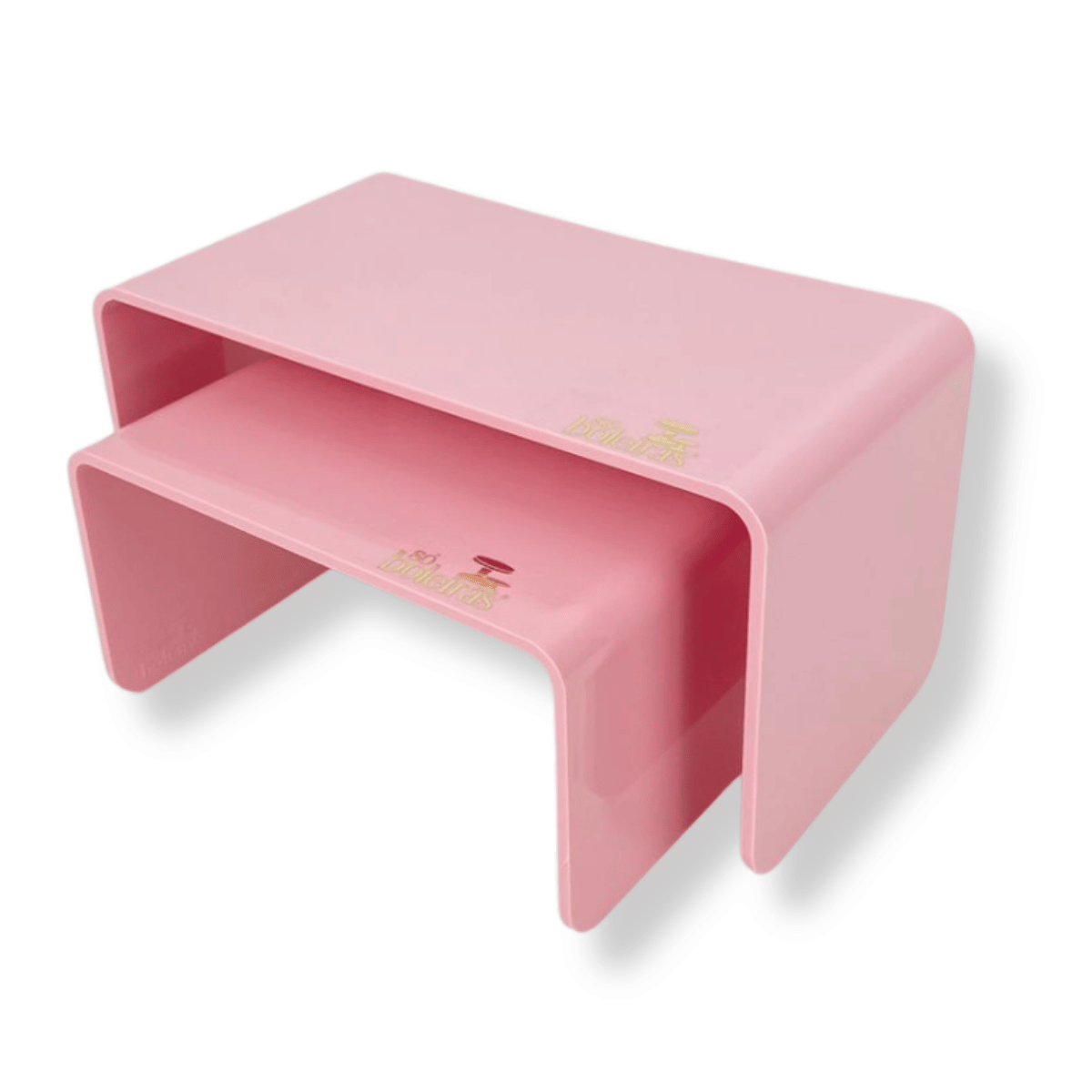Baby pink colorful matte pair of stands