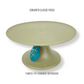 Eucaliptus green classic cake stand 4.5inx9in/220mmx135mm