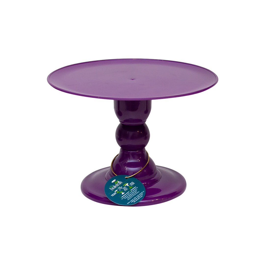 Purple cake stand - 11 x 7 inches
