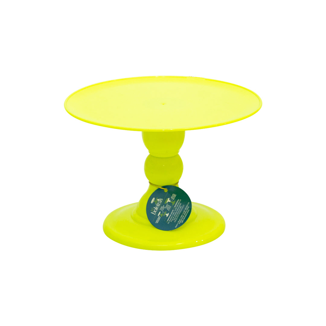 Neon yellow cake stand - 11 x 7 inches