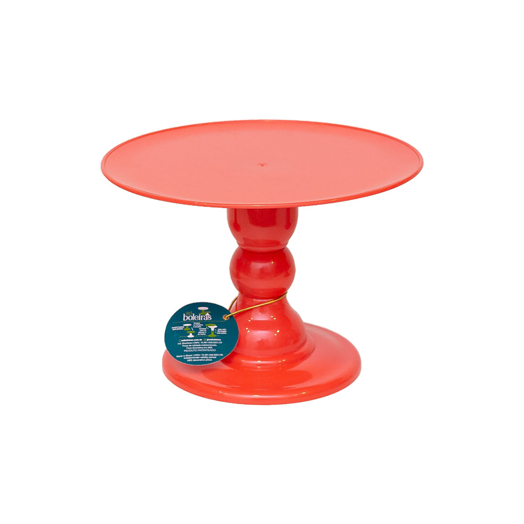 Coral cake stand - 11 x 7 inches