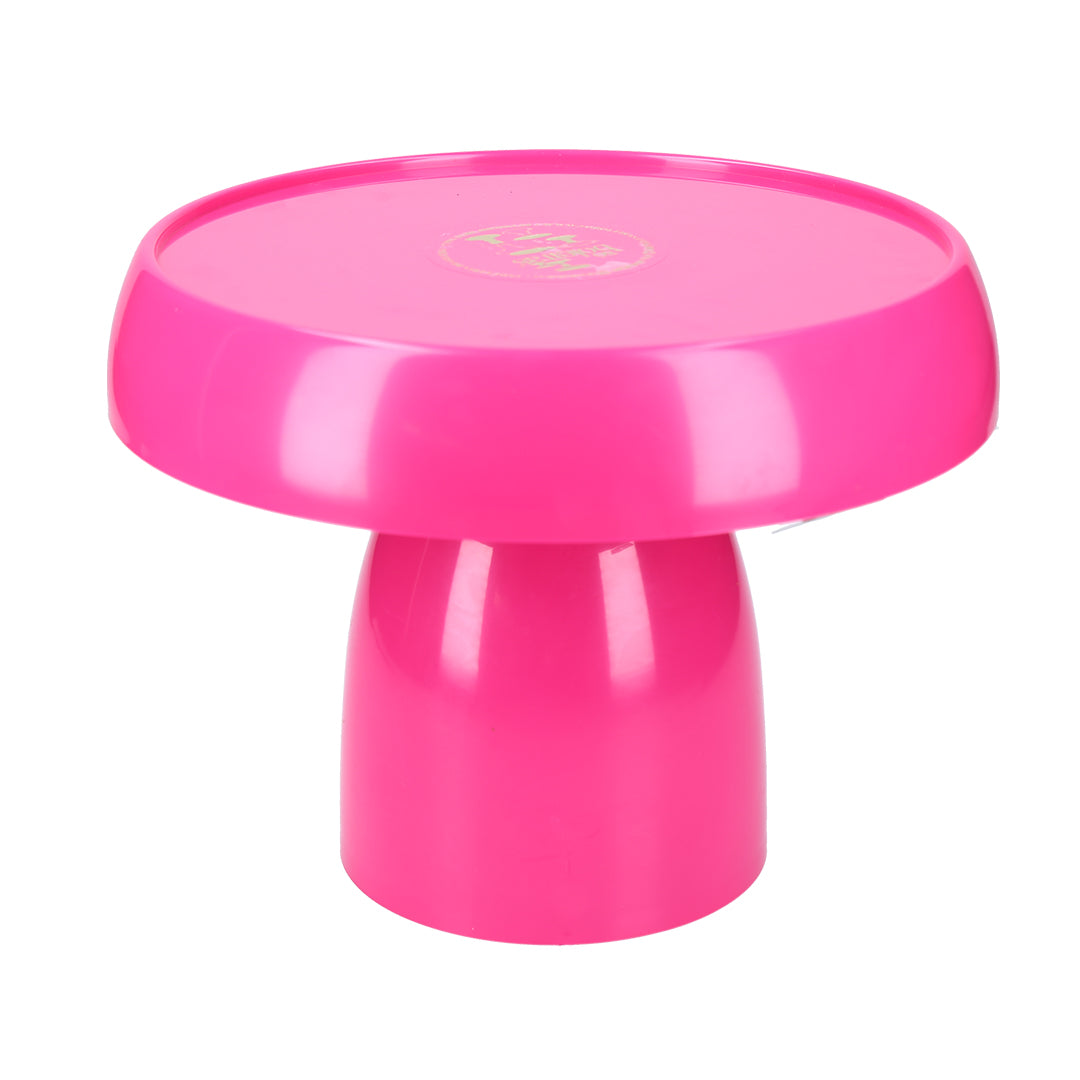 mushroom barbie pink cake stand - 8x7 inches
