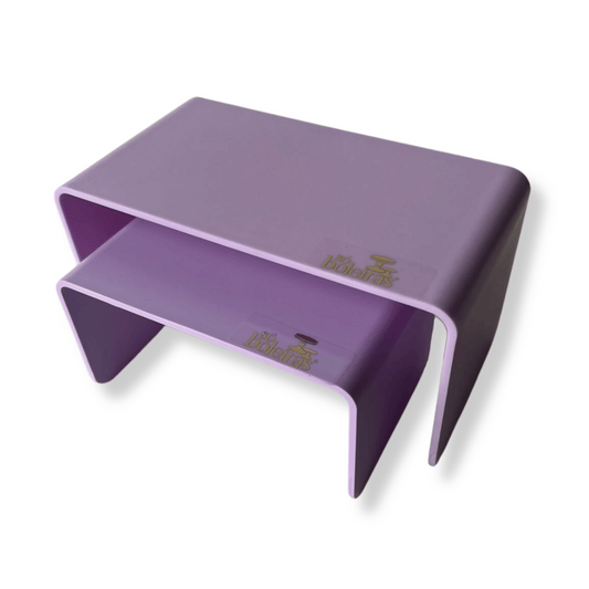 Lilac colorful matte pair of stands