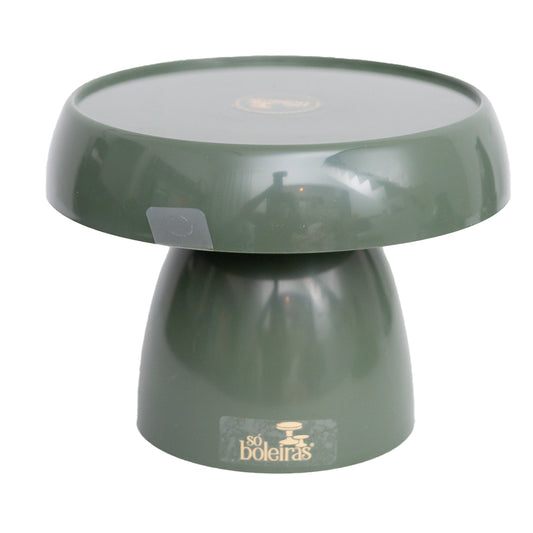 Mushroom Military green cake stand - 6x6 inches