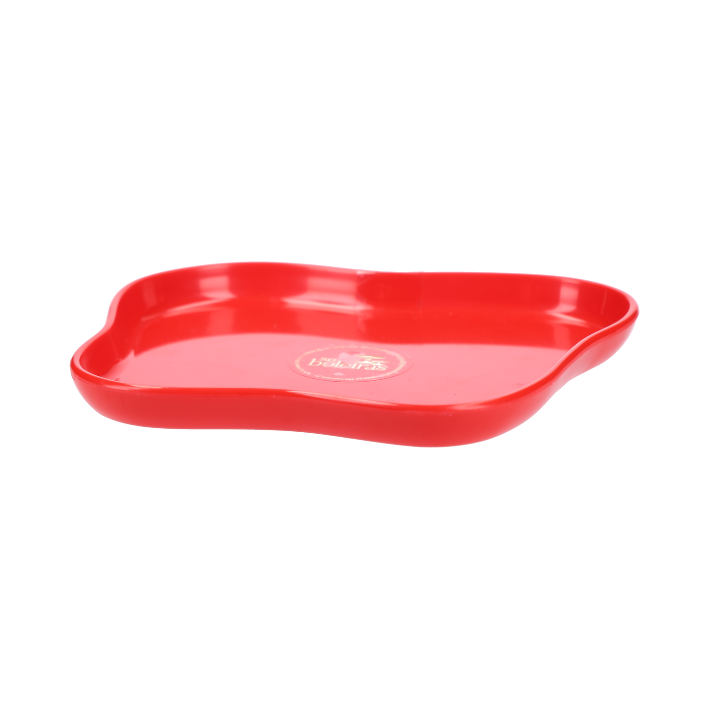 Red organic tray " inches/180mm