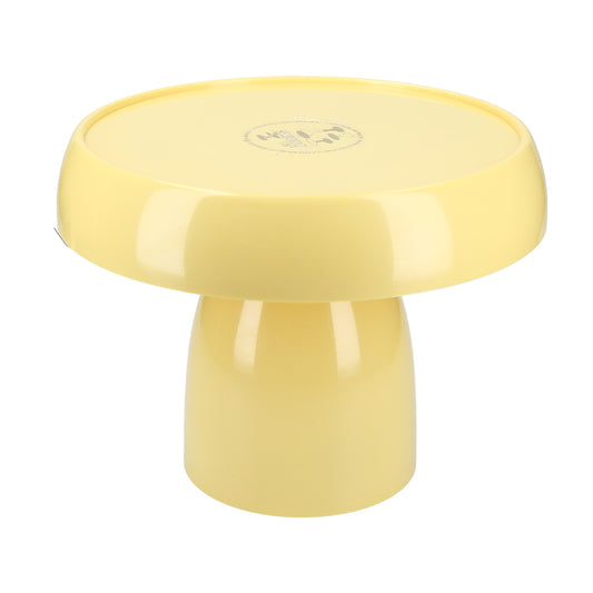 mushroom yellow butter cake stand - 8x7 inches