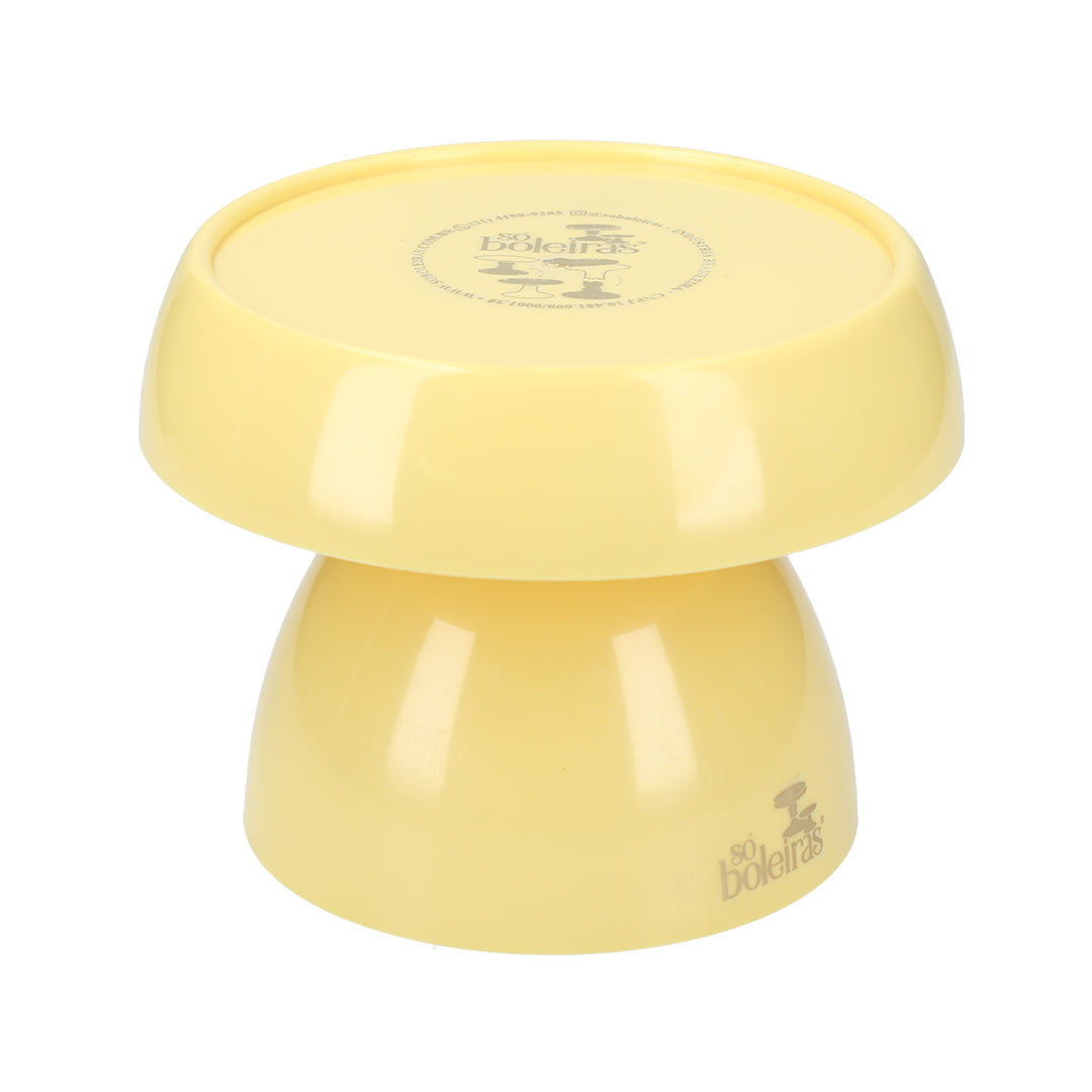 mushroom yellow butter cake stand - 5x5 inches