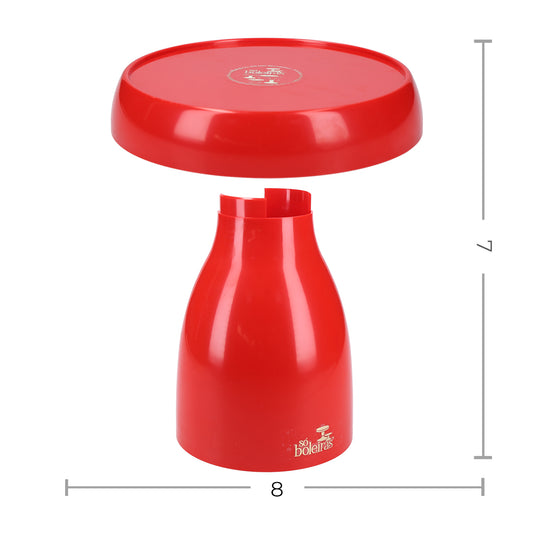mushroom red cake stand - 8x7 inches