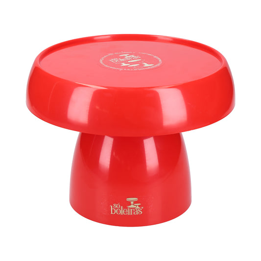 mushroom red cake stand - 6x6 inches