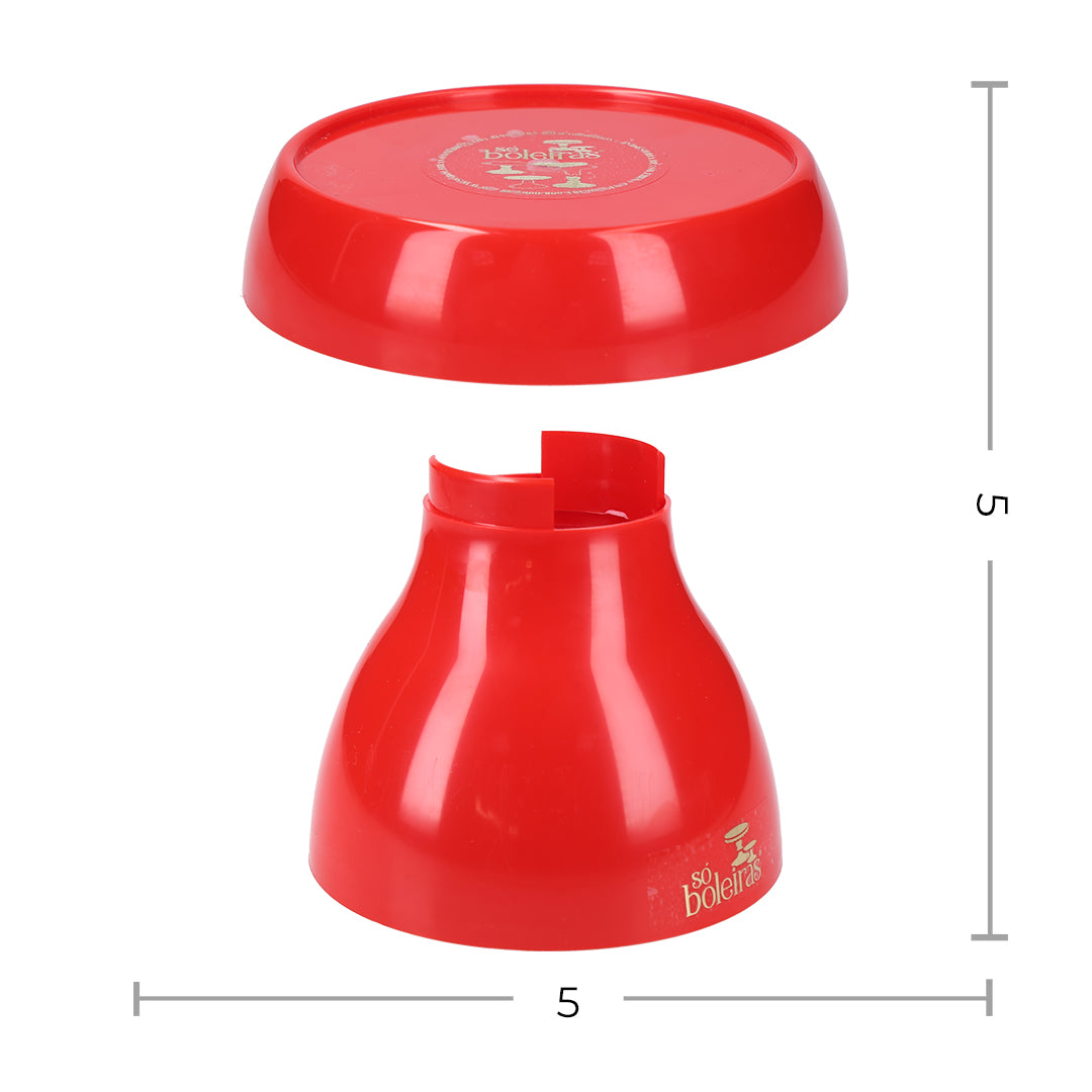 mushroom red cake stand - 5x5 inches