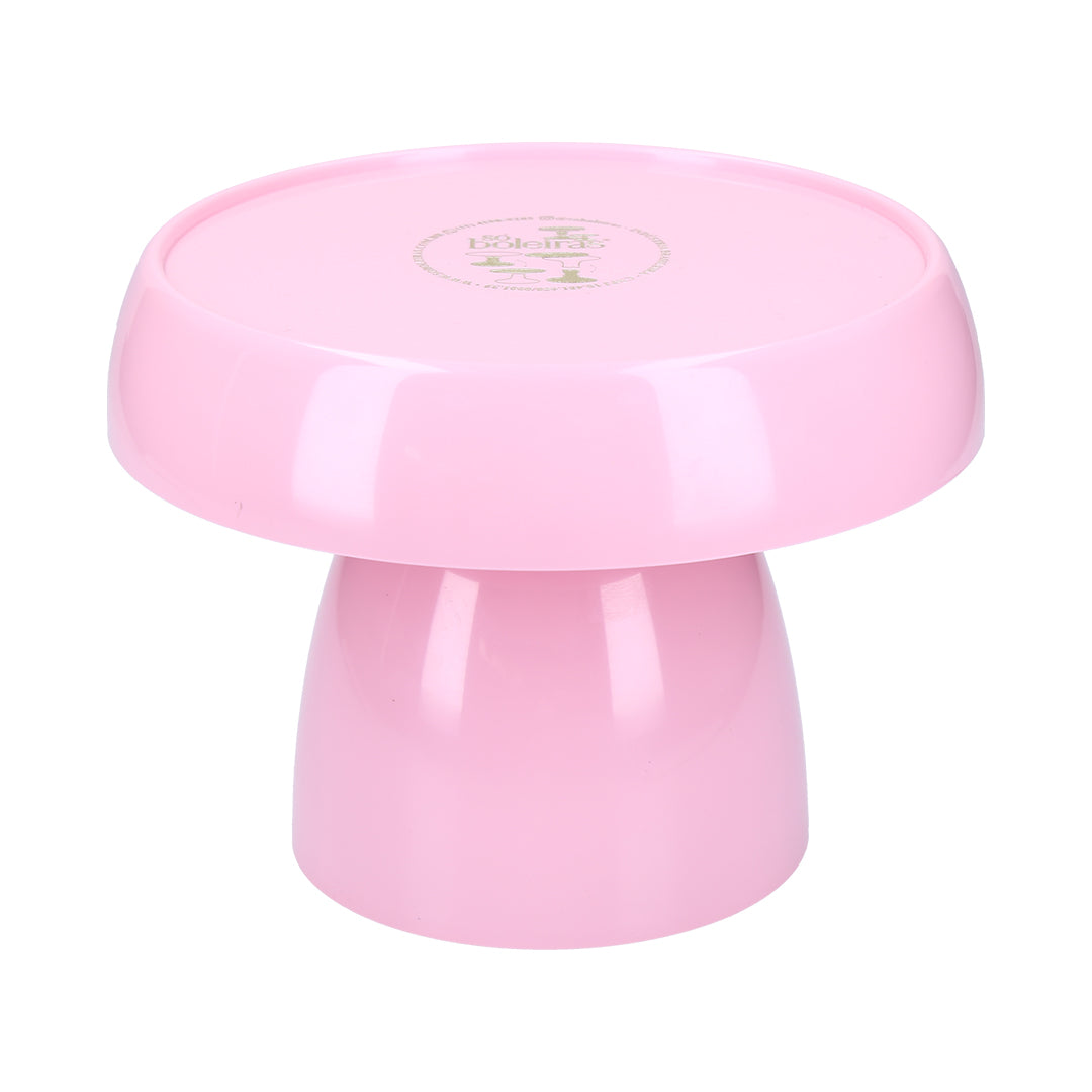 mushroom baby pink cake stand - 6x6 inches