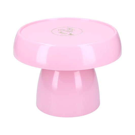 mushroom baby pink cake stand - 6x6 inches