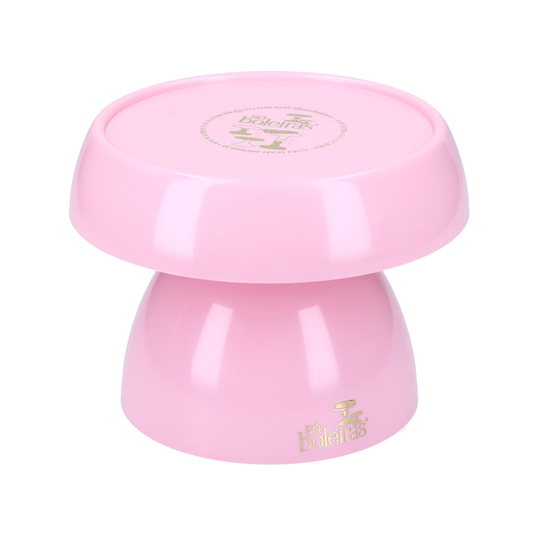 mushroom baby pink cake stand - 5x5 inches