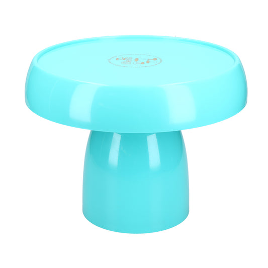 mushroom turquoise cake stand - 8x7 inches