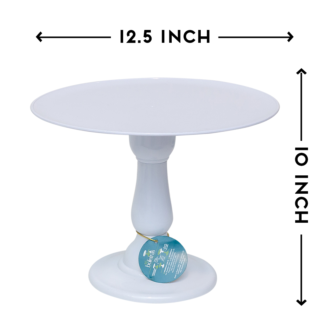 White cake stand - 12.5 x 10 inches
