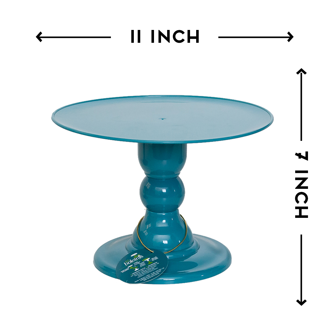 Emerald green cake stand - 11 x 7 inches