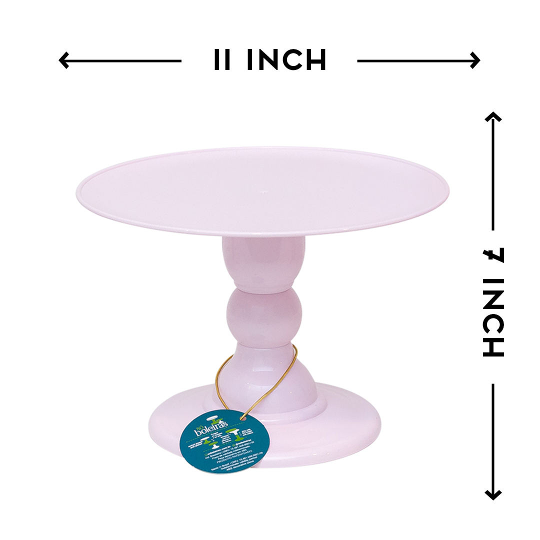 Light Pink cake stand - 11 x 7 inches