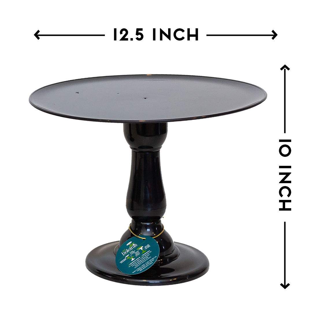 Black cake stand - 12.5 x 10 inches