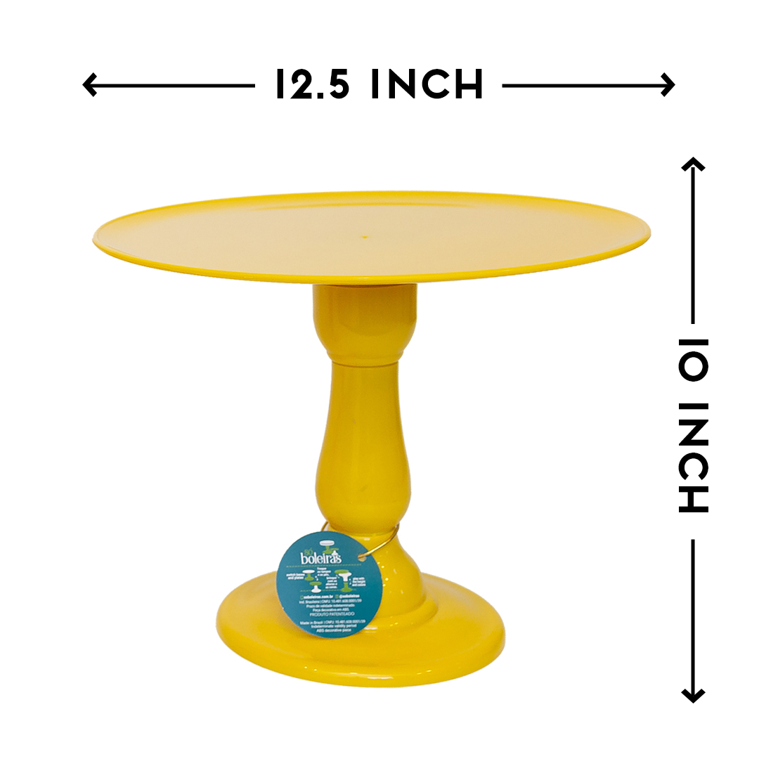 Yellow cake stand - 12.5 x 10 inches