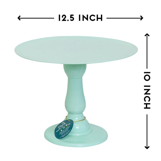 Light green cake stand - 12.5 x 10 inches
