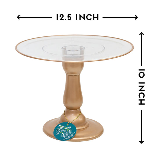 Rose Gold Clean Cake Stand - 12.5 x 10 inches