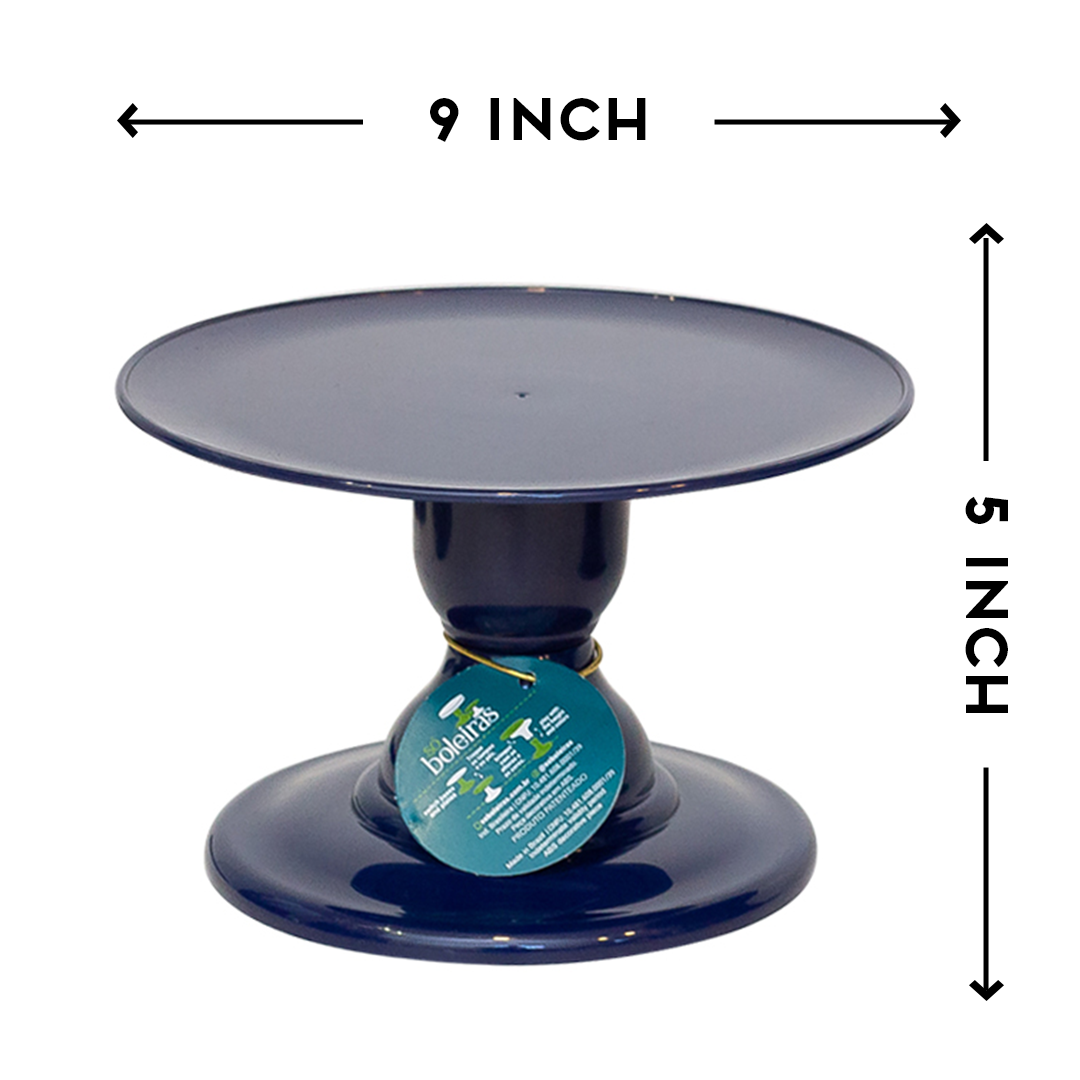 Navy cake stand - 9 x 5 inches