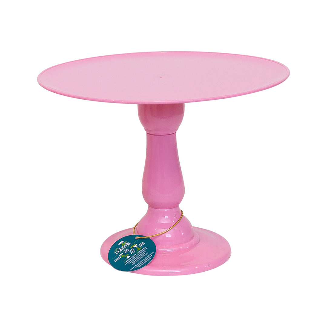 Pink cake stand - 12.5 x 10 inches