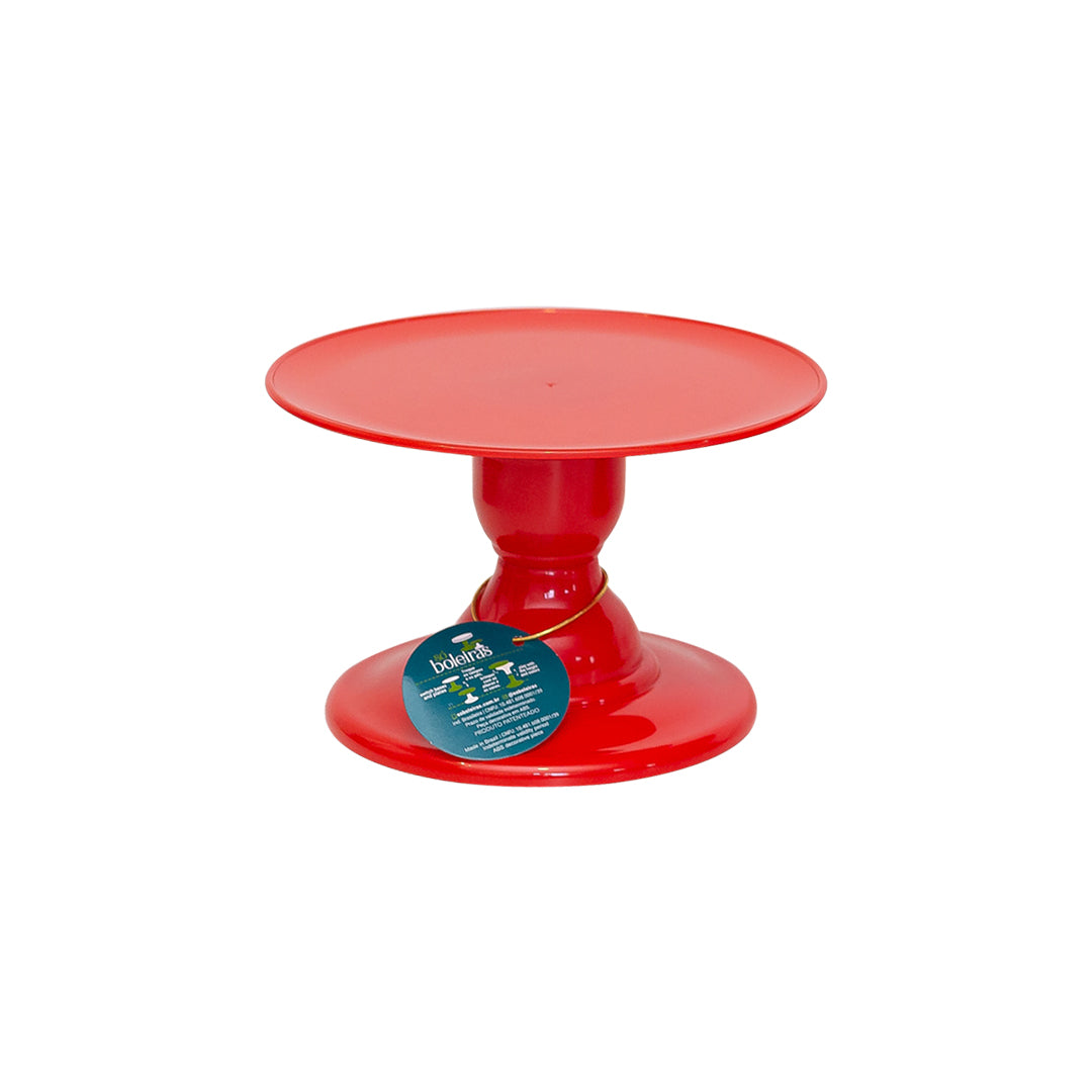 Red cake stand - 9 x 5 inches
