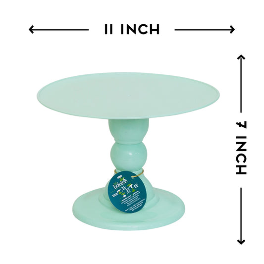Light green cake stand - 11 x 7 inches