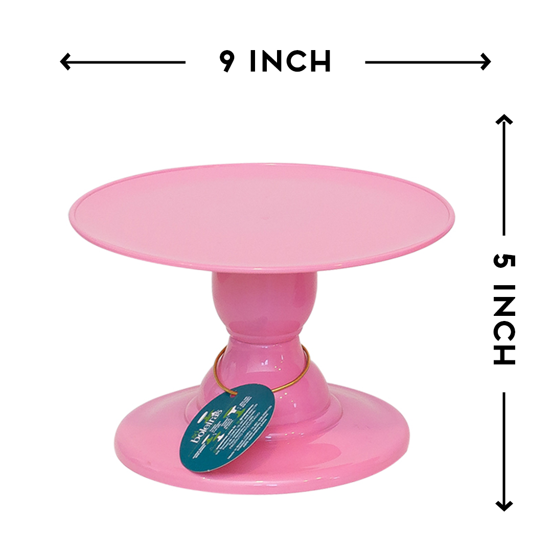 Pink cake stand - 9 x 5 inches