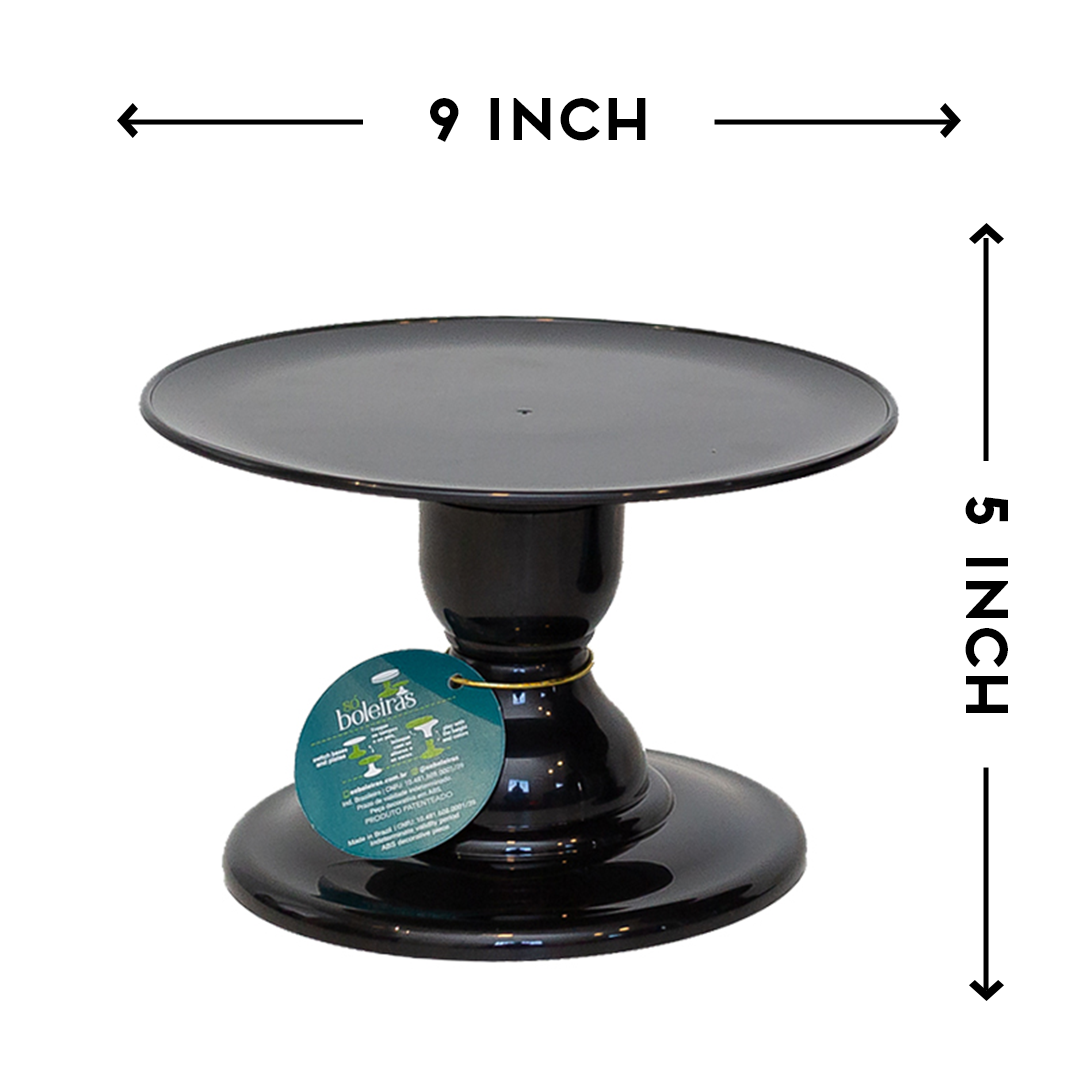 Black cake stand - 9 x 5 inches