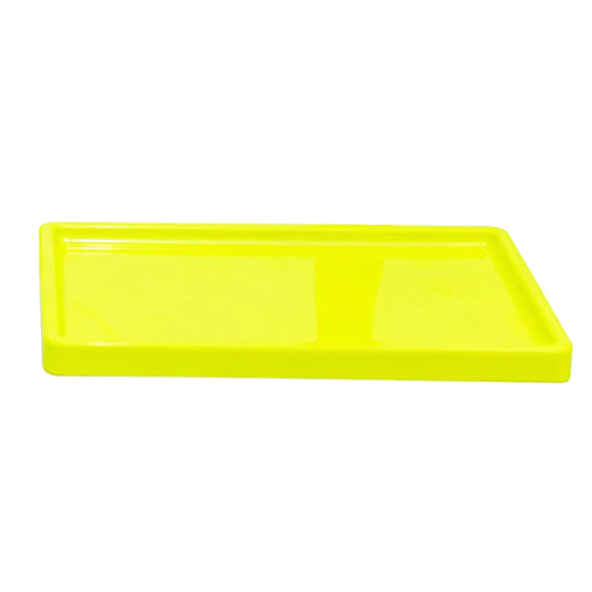 Neon Yellow Rectangular Tray - 12 x 7 inches