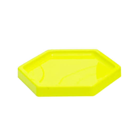 Neon Yellow hexagonal Tray - 7 inches