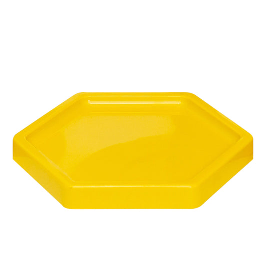 Yellow hexagonal Tray - 7 inches