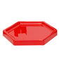 Red hexagonal Tray - 7 inches