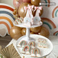 White cake stand - 12.5 x 10 inches