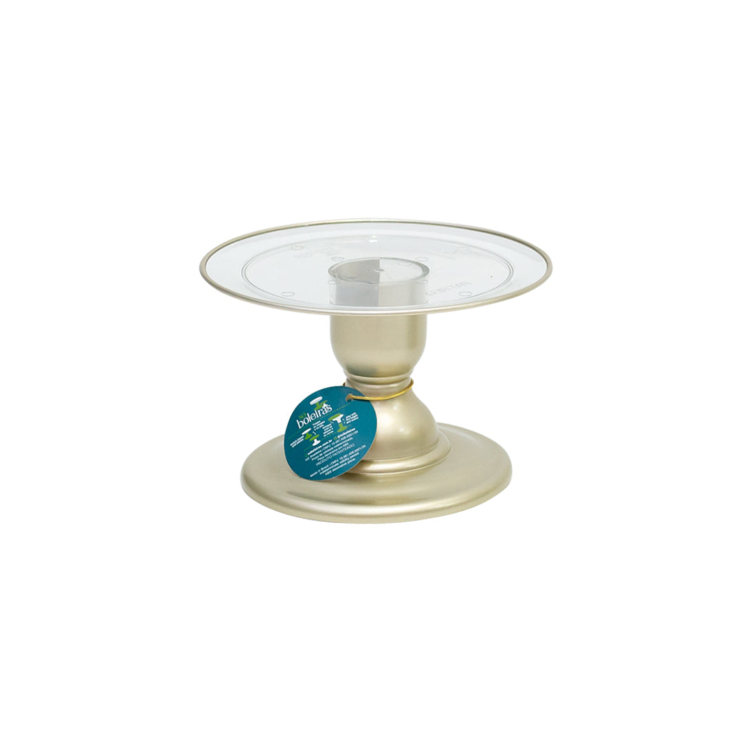 Golden Clean Cake Stand - 9 x 5 in
