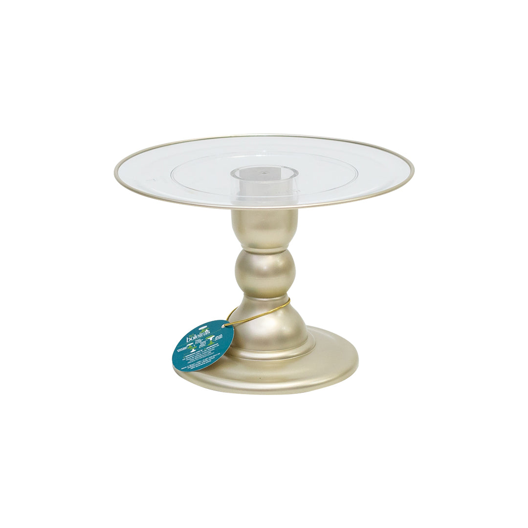 Golden Clean Cake Stand - 11 x 7 inches