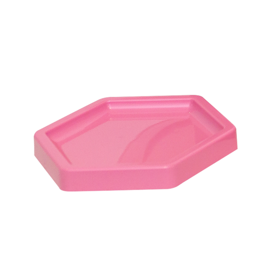 Pink hexagonal Tray - 6 inches