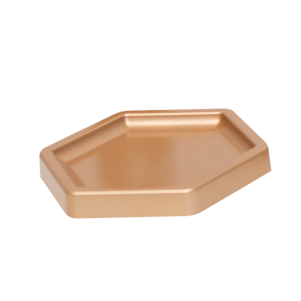 Rose Gold hexagonal Tray - 6 inches