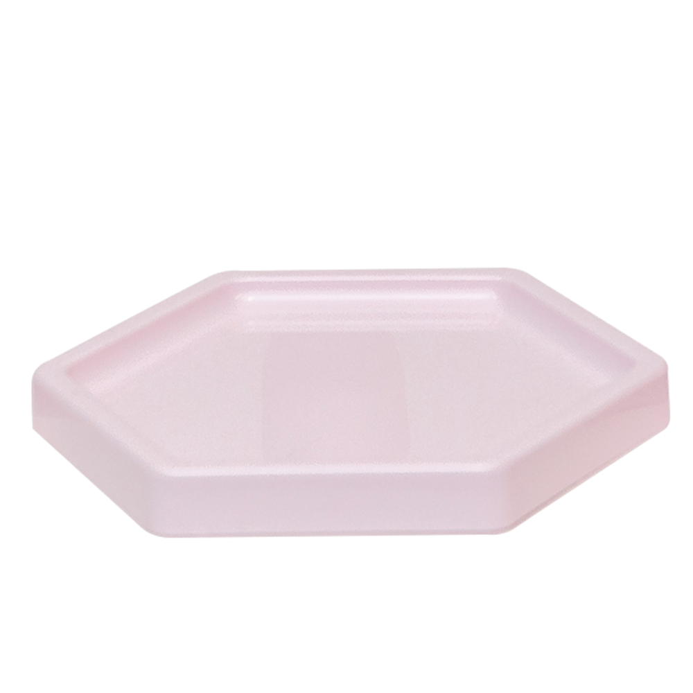 Light Pink - hexagonal Tray - 7 inches
