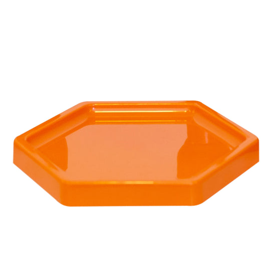 Orange hexagonal Tray - 7 inches