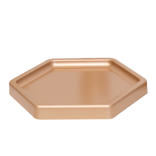 Rose Gold Hexagonal Tray - 7 inches