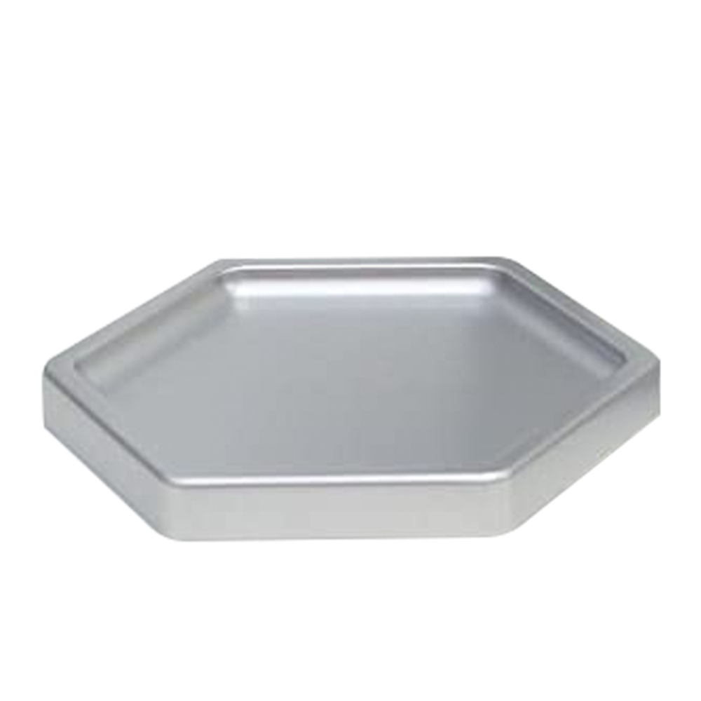 Silver Hexagonal Tray - 7 inches
