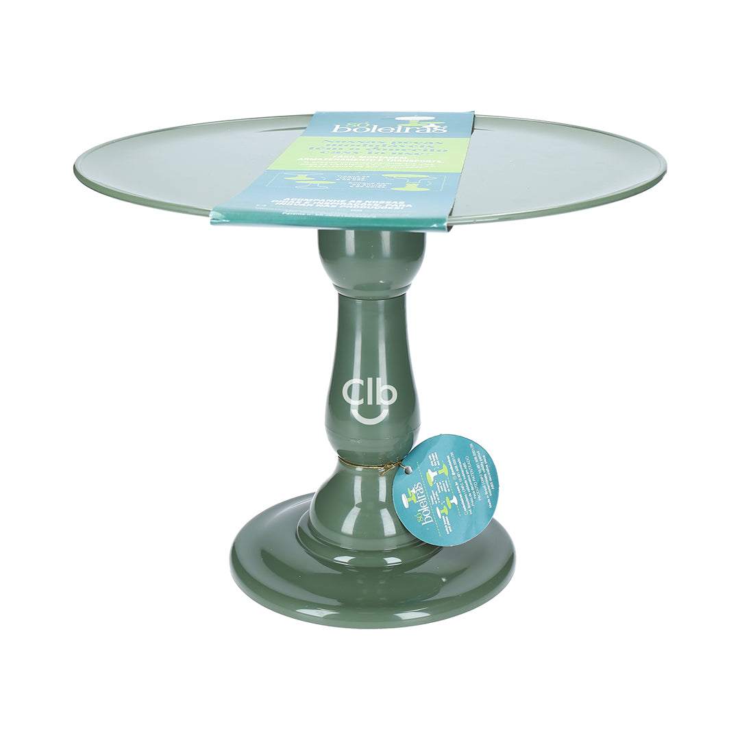Military Green cake stand - 12.5 x 10 inches