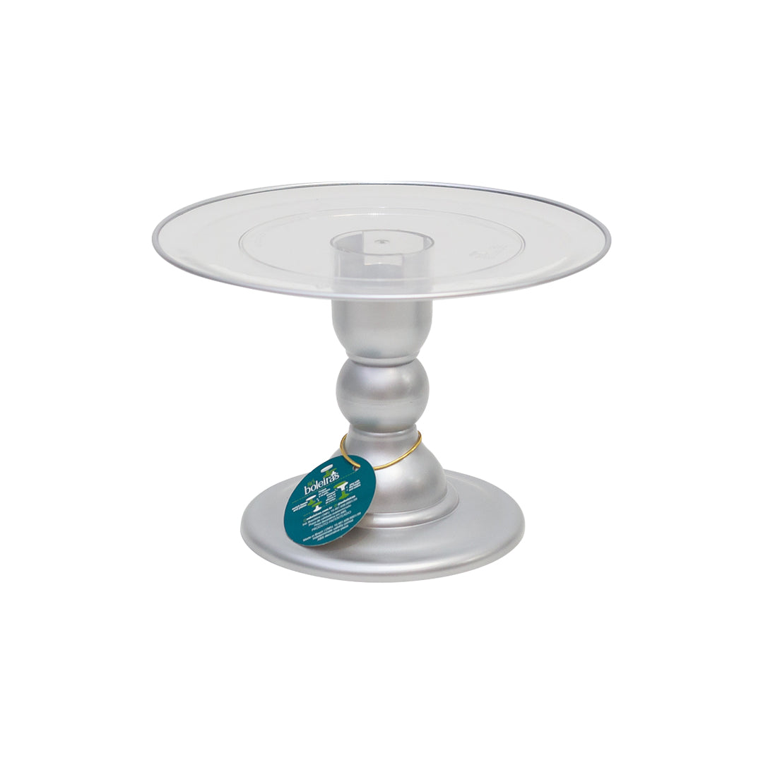 Silver Clean Cake Stand - 11 x 7 inches